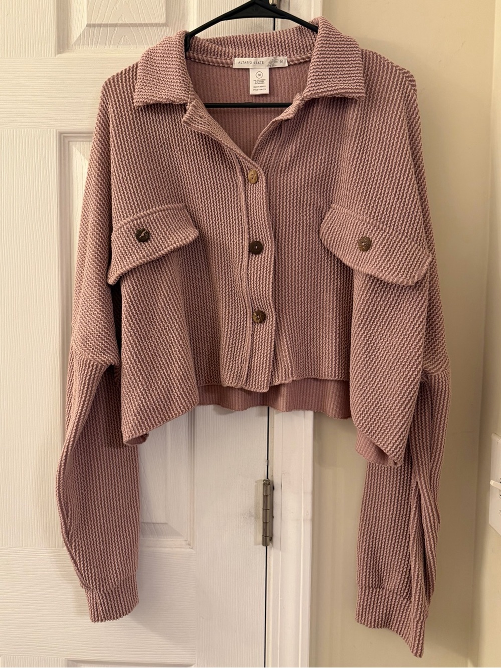 Altar’d State Cropped Button Front Top